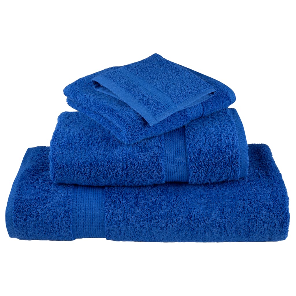 vidaXL Serviettes d'invité de qualité supérieure SOLUND 2 pcs bleu