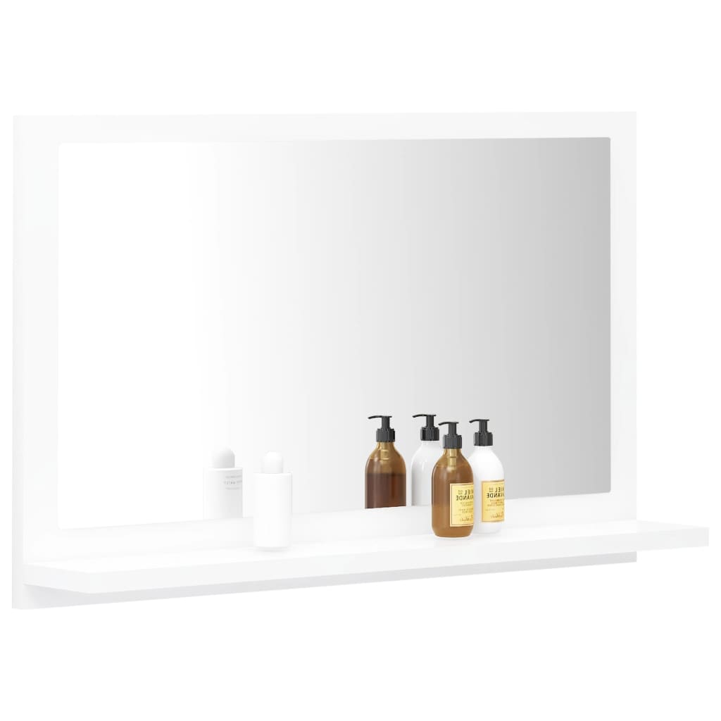 vidaXL Miroir de salle de bain Blanc 60x10,5x37 cm Bois d’ingénierie