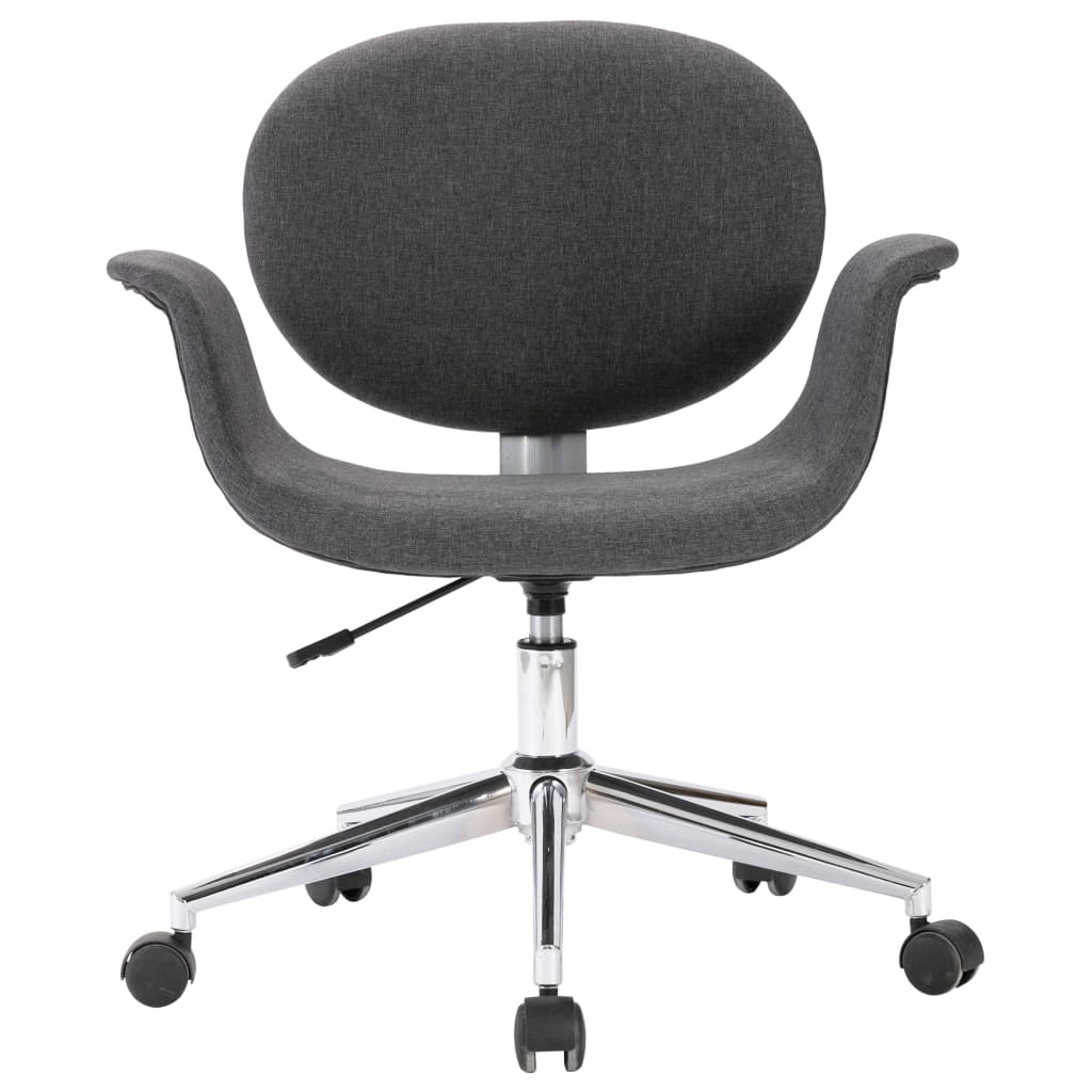 vidaXL Chaise pivotante de bureau Gris Tissu