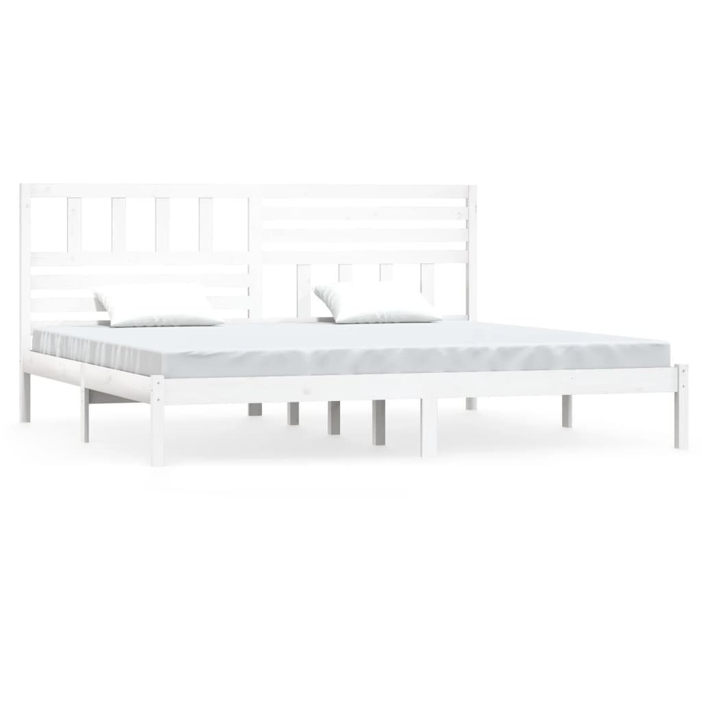 vidaXL Cadre de lit sans matelas blanc bois massif de pin 200x200 cm