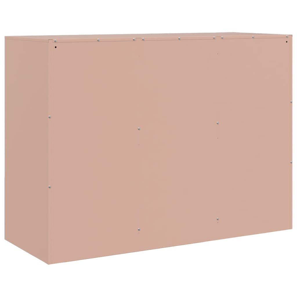 vidaXL Buffet rose 99x39x73 cm acier