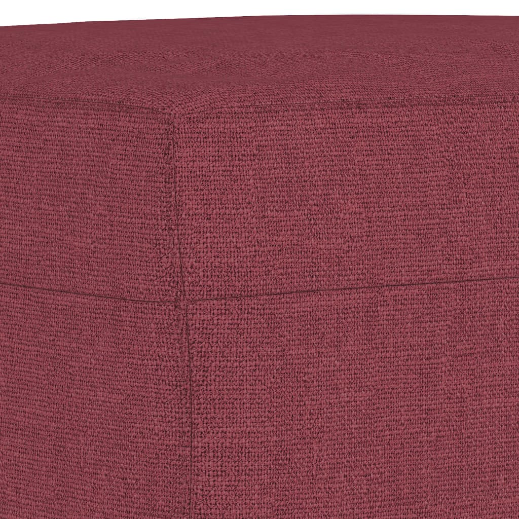vidaXL Ensemble de canapés 3 pcs avec coussins Rouge bordeaux Tissu