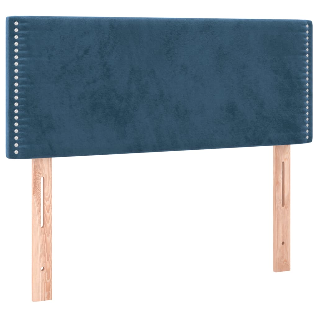 vidaXL Tête de lit Bleu foncé 100x5x78/88 cm Velours