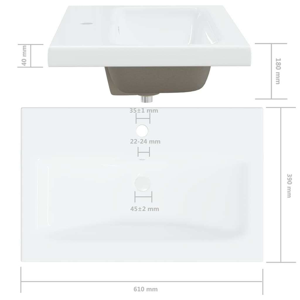 vidaXL Armoire d'évier avec lavabo intégré Gris brillant Aggloméré