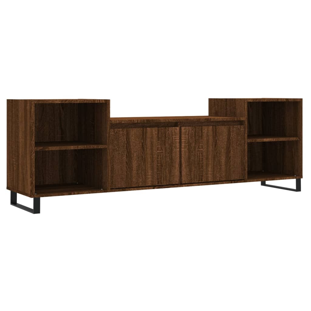 vidaXL Meuble TV Chêne marron 160x35x55 cm Bois d'ingénierie