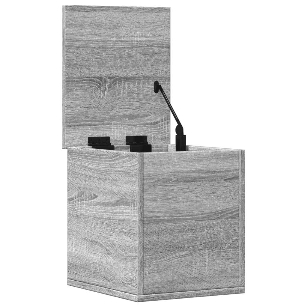 vidaXL Boîte de rangement sonoma gris 30x35x35 cm bois d'ingénierie