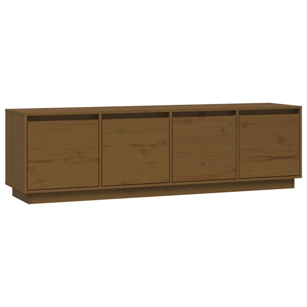 vidaXL Meuble TV Marron miel 156x37x45 cm Bois de pin massif