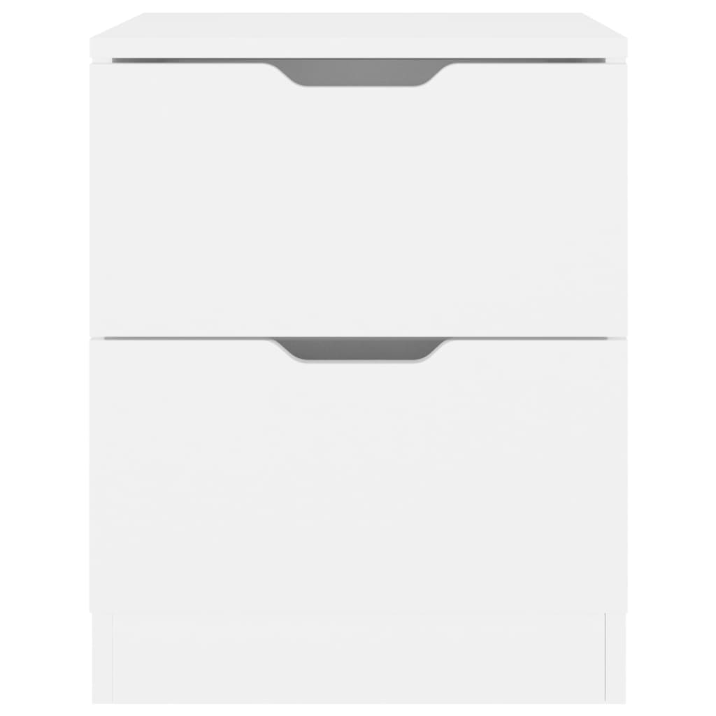 vidaXL Tables de chevet 2 pcs Blanc 40x40x50 cm Aggloméré