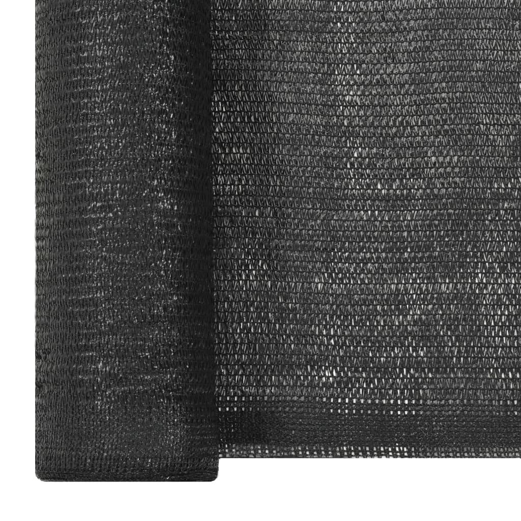 vidaXL Filet brise-vue PEHD 1,5 x 25 m Noir