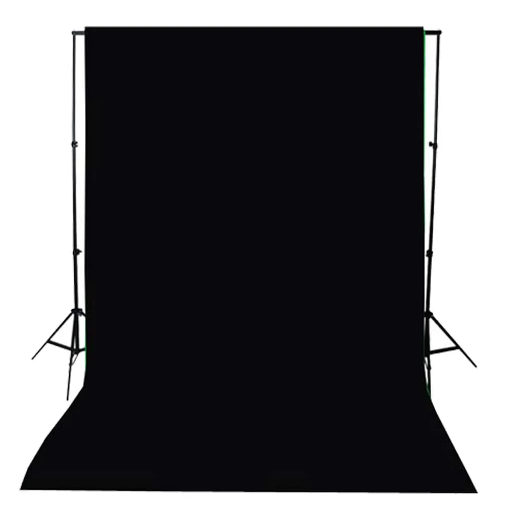 vidaXL Toile de fond Coton Noir 300 x 300 cm