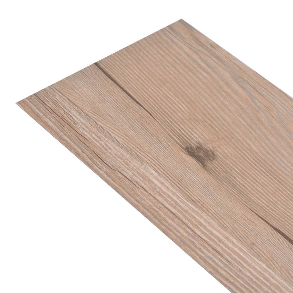vidaXL Planches de plancher PVC autoadhésif 2,51 m² 2 mm Marron chêne