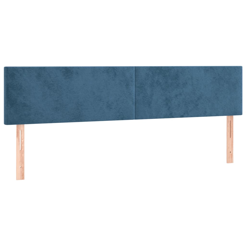 vidaXL Têtes de lit 2 pcs Bleu foncé 100x5x78/88 cm Velours