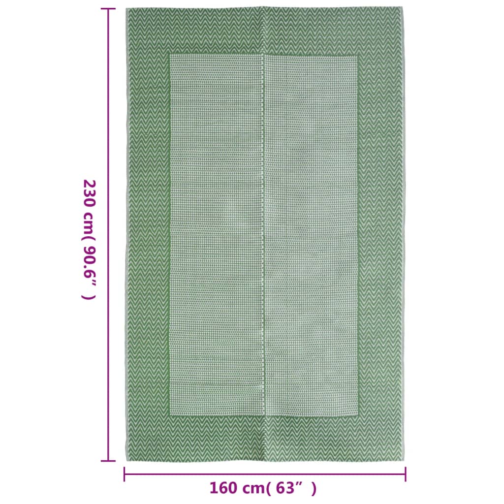 vidaXL Tapis d'extérieur Vert 160x230 cm PP