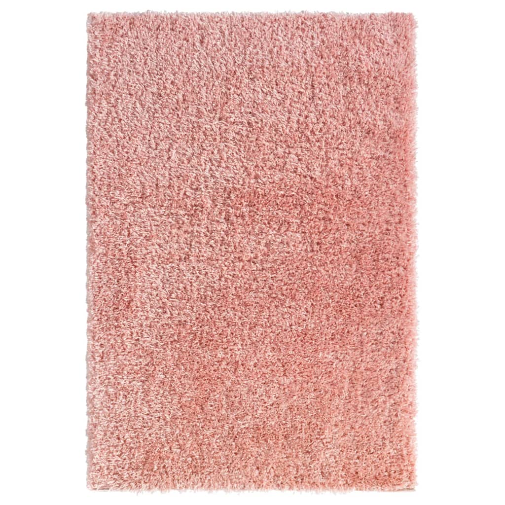 vidaXL Tapis shaggy à poils hauts Rose 160x230 cm 50 mm