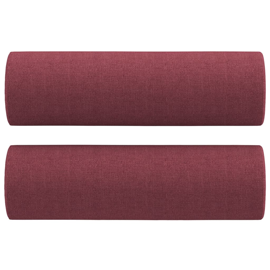 vidaXL Canapé 2 places avec oreillers bordeaux 140 cm tissu