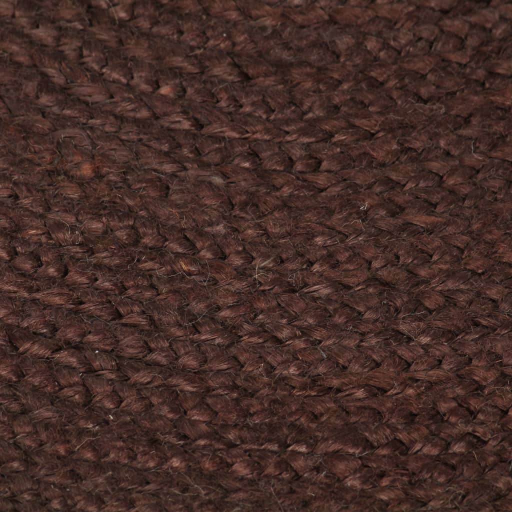 vidaXL Tapis fait à la main Jute Rond 180 cm marron