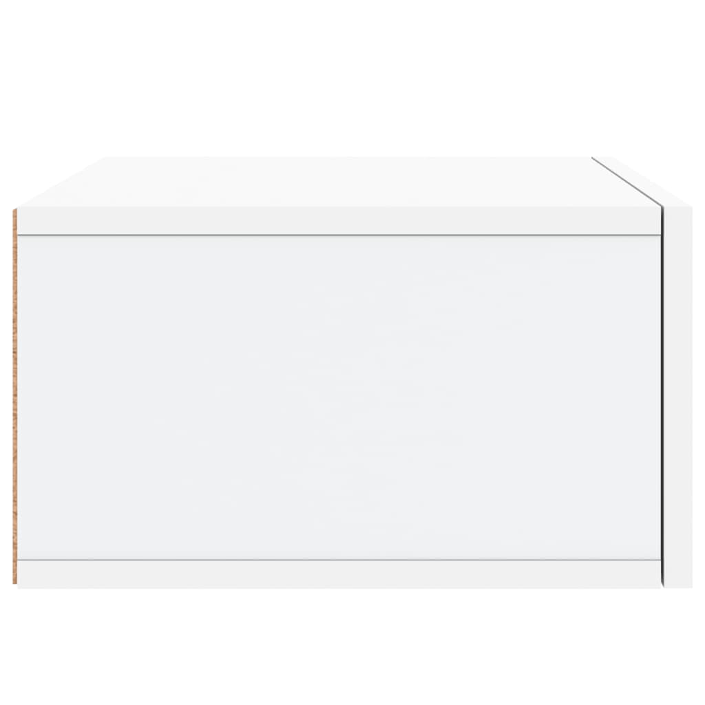 vidaXL Table de chevet murale blanc 35x35x20 cm