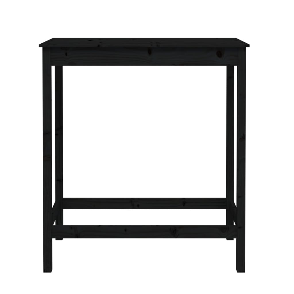 vidaXL Table de bar Noir 100x50x110 cm Bois massif de pin