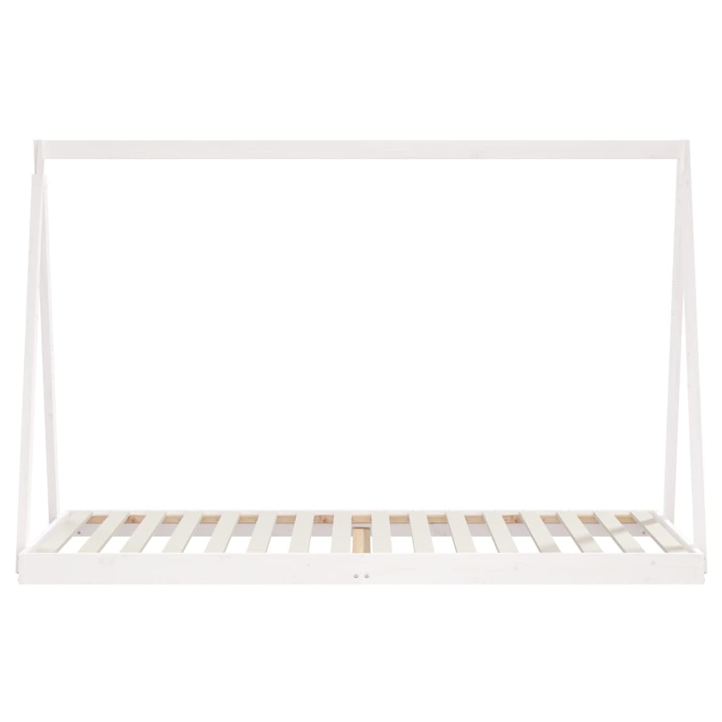 vidaXL Cadre de lit pour enfants blanc 90x200 cm bois de pin massif