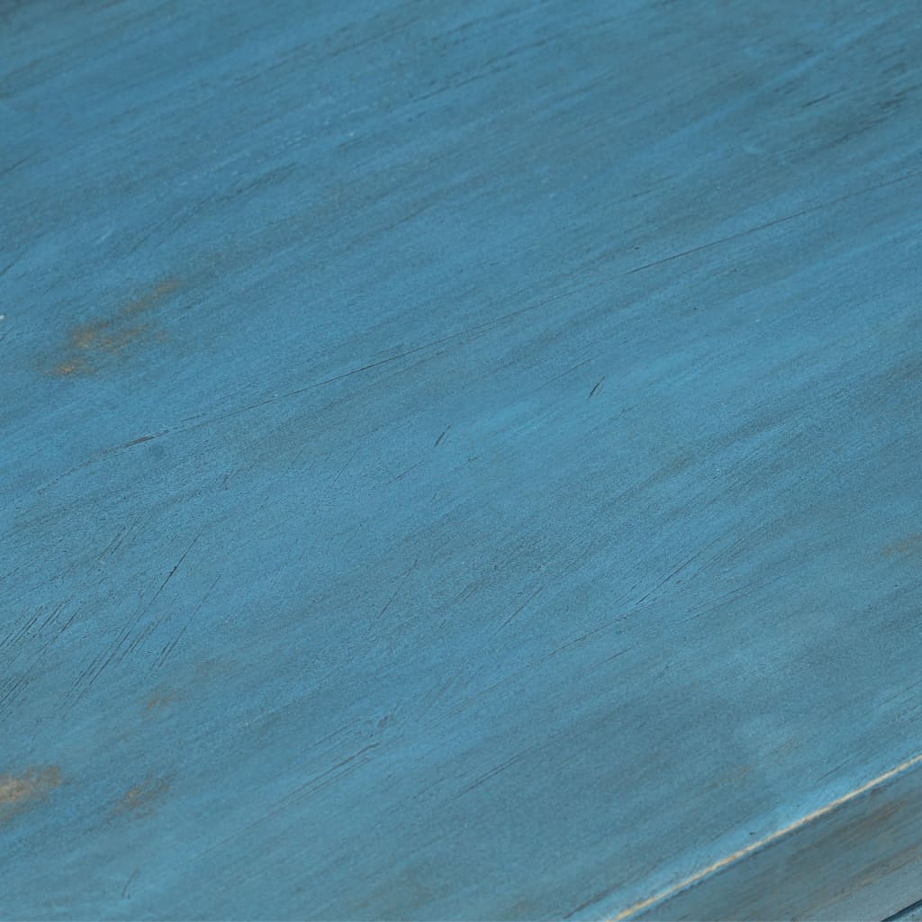 vidaXL Table de chevet Bois de manguier massif 40x30x50 cm Bleu