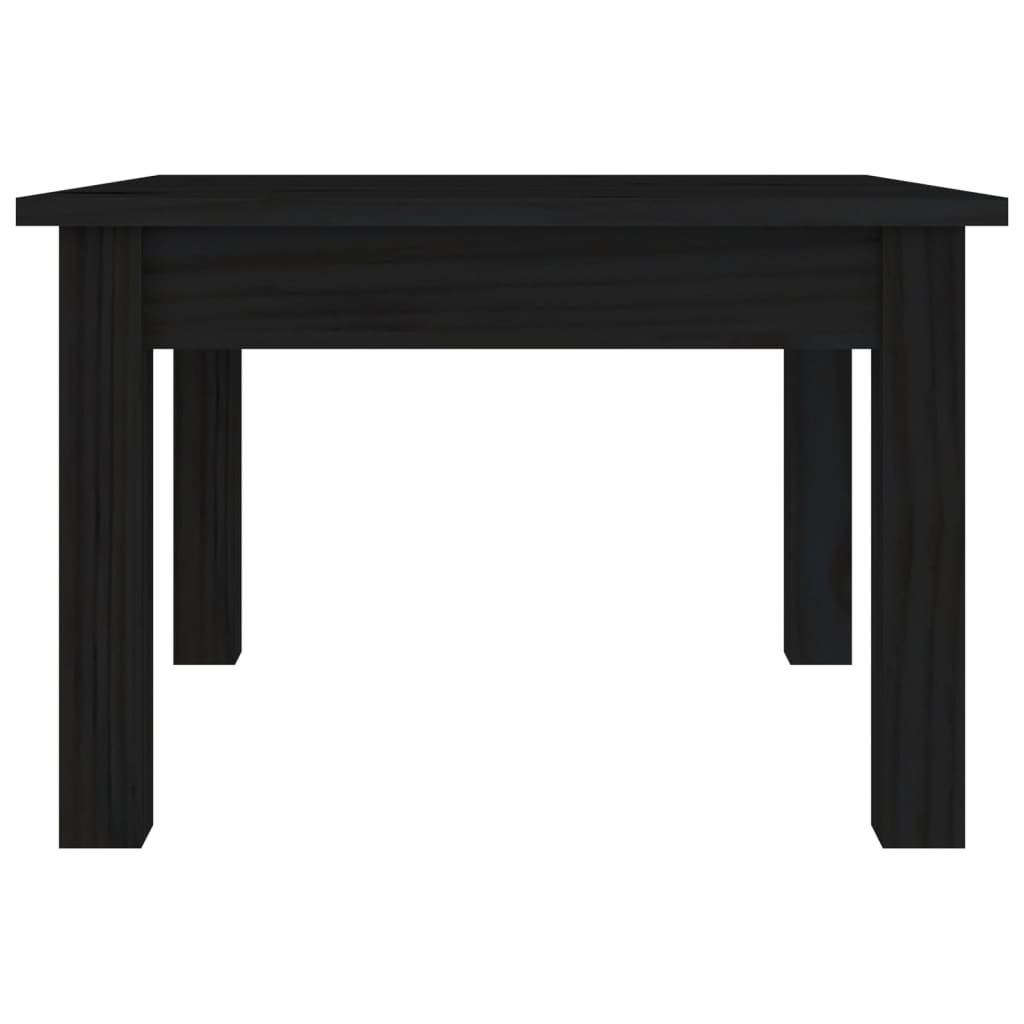 vidaXL Table basse Noir 45x45x30 cm Bois massif de pin