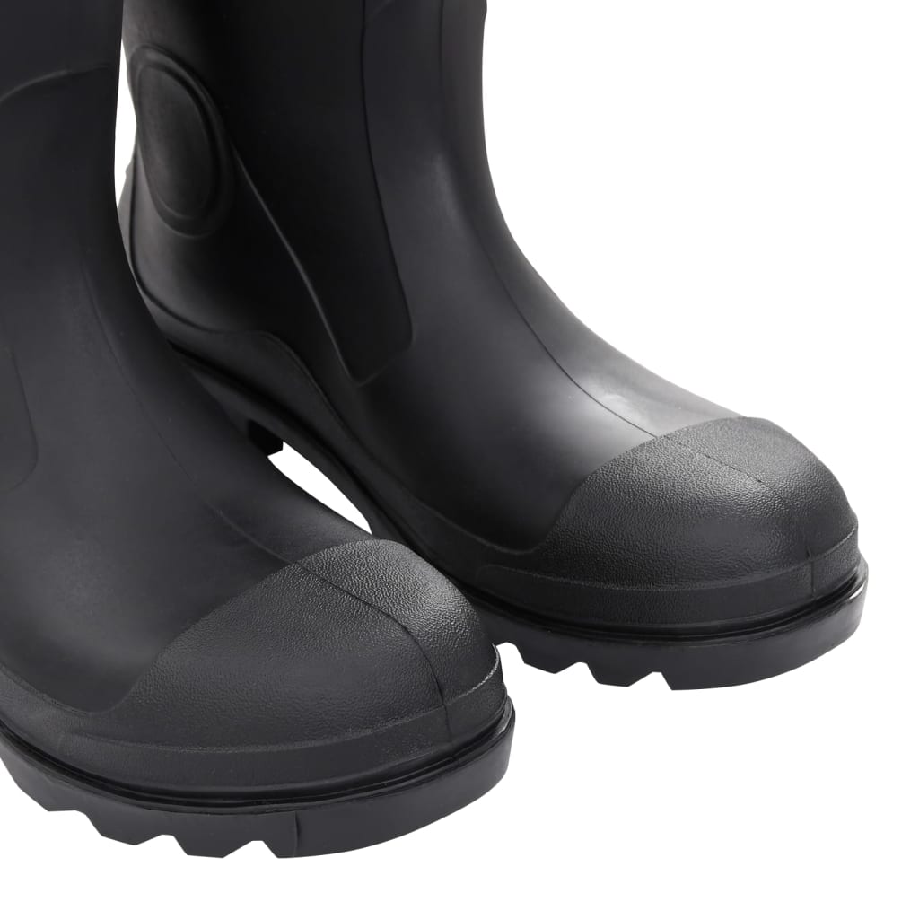 vidaXL Bottes de pluie avec chaussettes amovibles noir taille 46 PVC