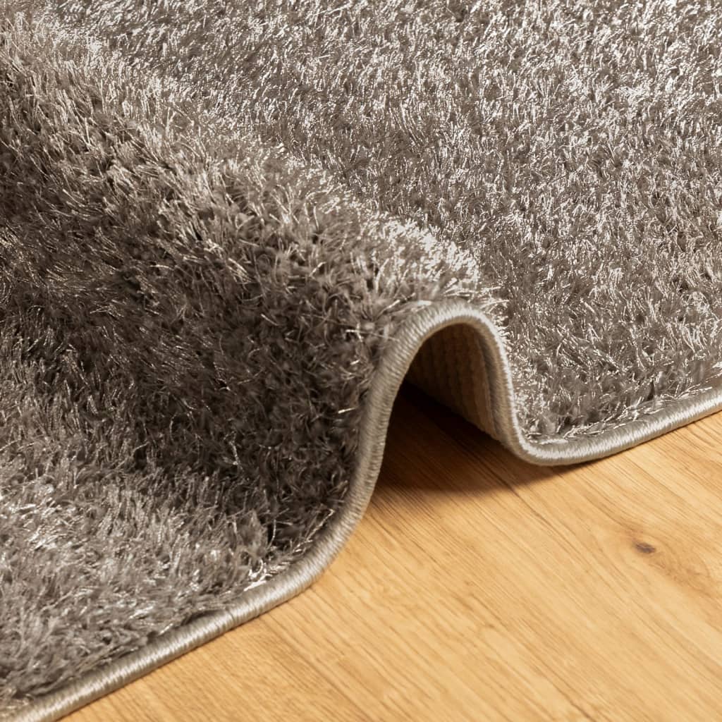 vidaXL Tapis ISTAN à poils longs aspect brillant gris 160x230 cm