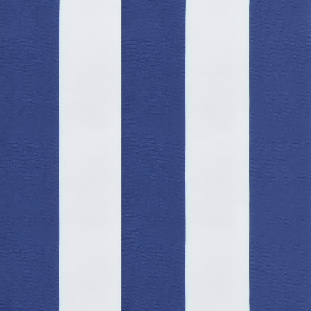 vidaXL Coussin de palette rayure bleue/blanche 60x60x8 cm tissu