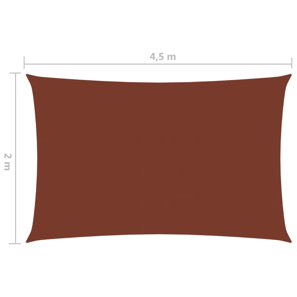 vidaXL Voile de parasol tissu oxford rectangulaire 2x4,5 m terre cuite
