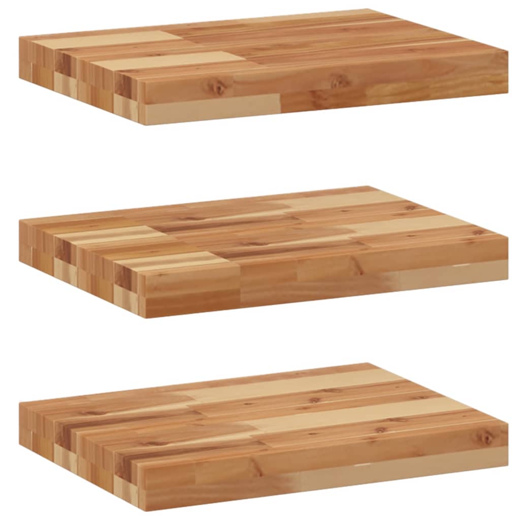 vidaXL Étagères flottantes 3 pcs 60x30x4 cm acacia massif à l'huile