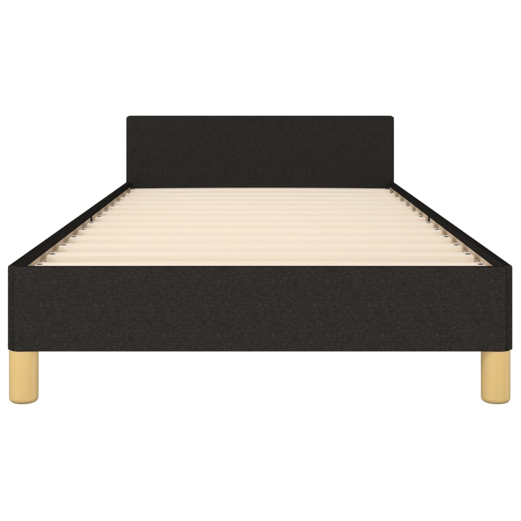 vidaXL Cadre de lit sans matelas noir 100x200 cm tissu