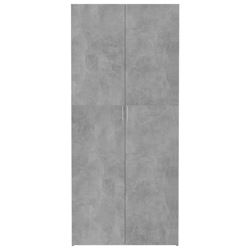 vidaXL Armoire de rangement gris béton 80x35,5x180cm bois d'ingénierie