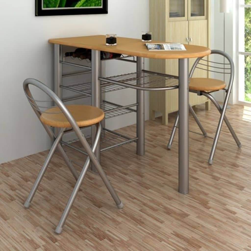 vidaXL Ensemble de table et de chaises de bar / cuisine Bois