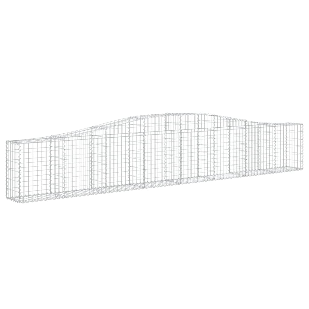 vidaXL Paniers à gabions arqués 5 pcs 400x30x60/80 cm Fer galvanisé