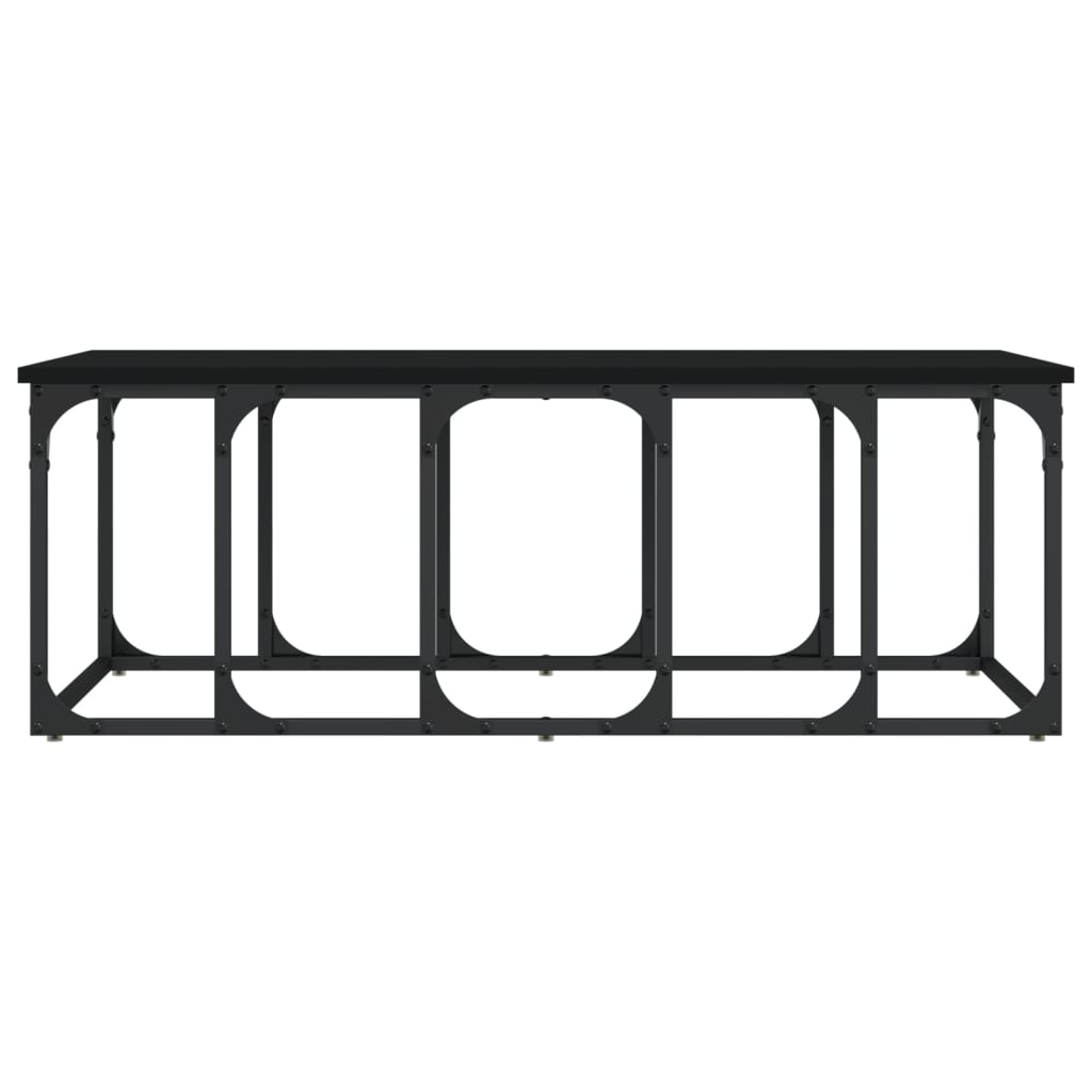 vidaXL Table basse noir 100x50x35,5 cm bois d'ingénierie