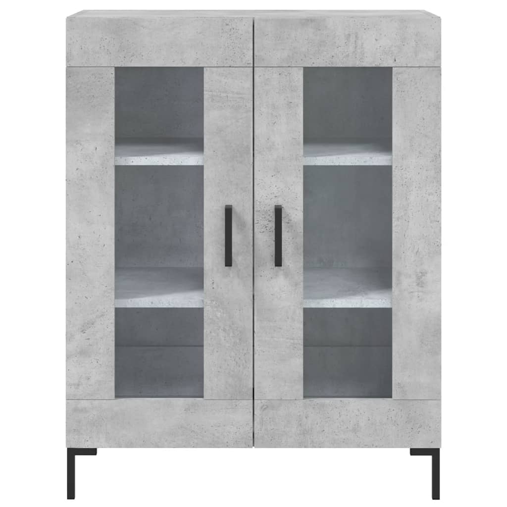 vidaXL Buffet haut Gris béton 69,5x34x180 cm Bois d'ingénierie