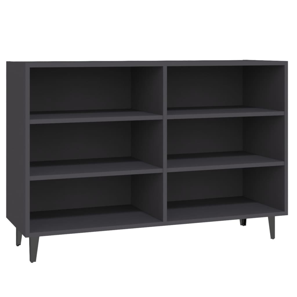 vidaXL Buffet gris 103,5x35x70 cm bois d'ingénierie