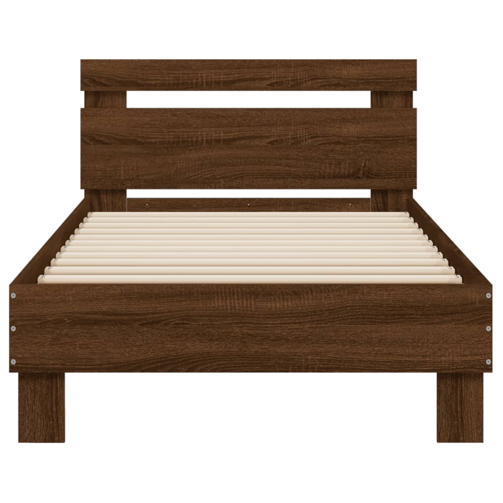 vidaXL Cadre de lit sans matelas avec tête de lit 75x190 cm