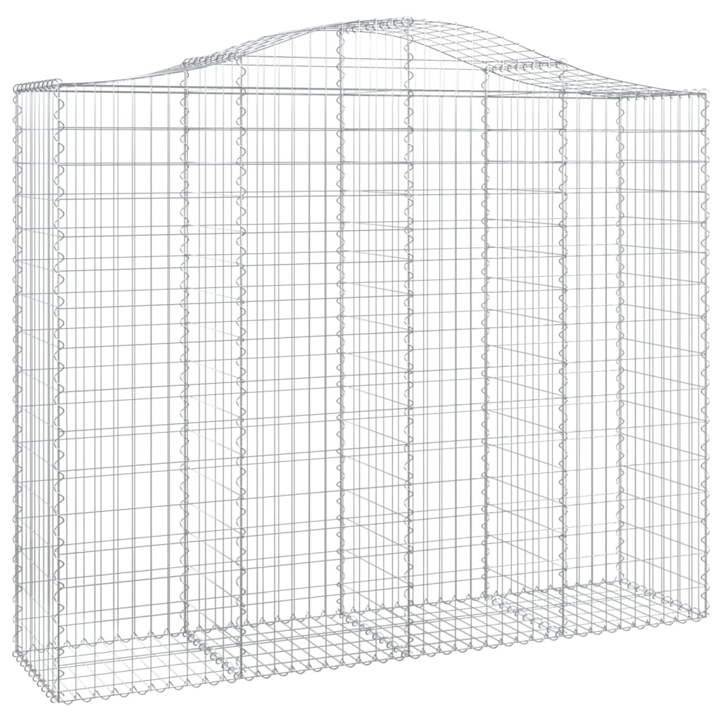 vidaXL Paniers à gabions arqués 2 pcs 200x50x160/180 cm Fer galvanisé