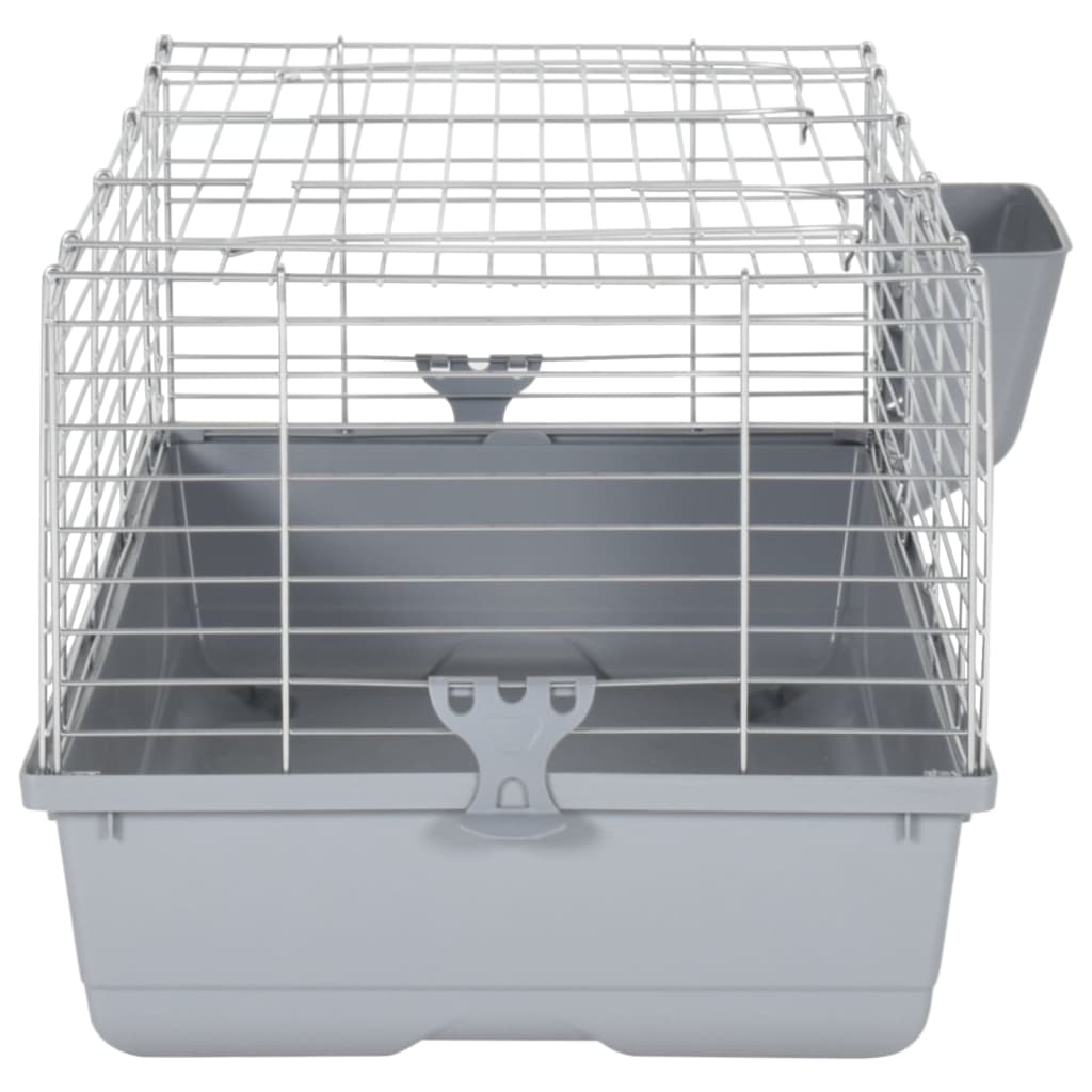 vidaXL Cage pour petits animaux gris 80x45x39 cm PP et métal
