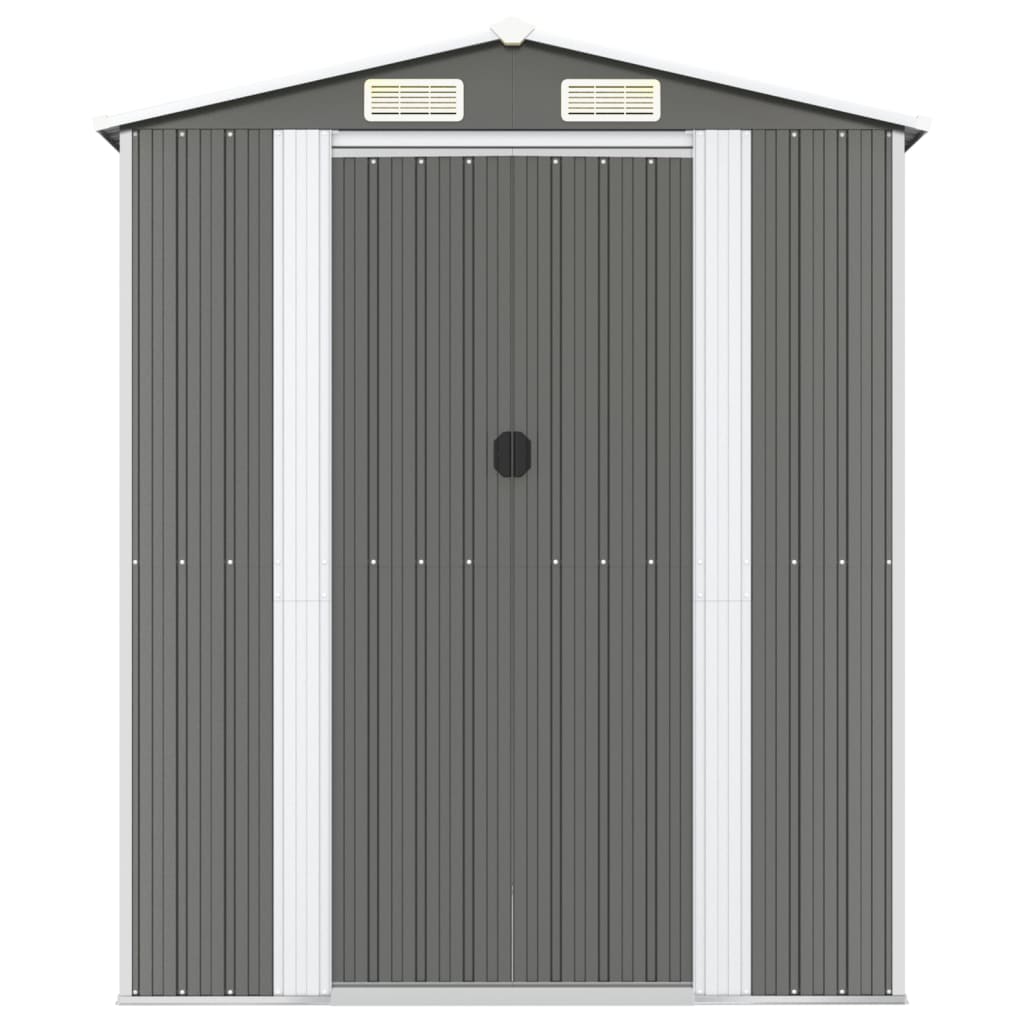 vidaXL Abri de jardin Gris clair 192x606x223 cm Acier galvanisé