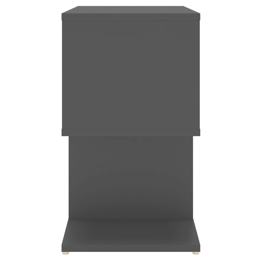 vidaXL Table de chevet gris 50x30x51,5 cm bois d'ingénierie