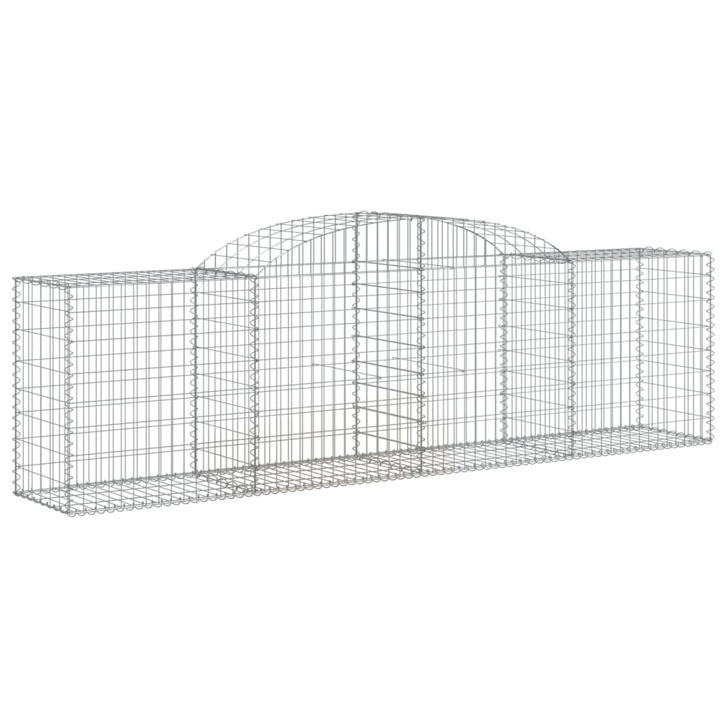 vidaXL Paniers à gabions arqués 11 pcs 300x50x80/100 cm fer galvanisé