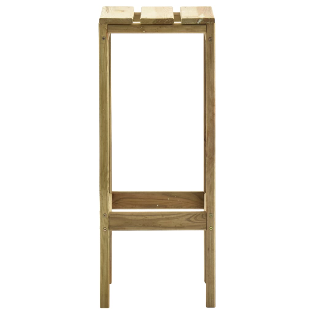 vidaXL Tabourets de bar de jardin lot de 4 Bois de pin imprégné