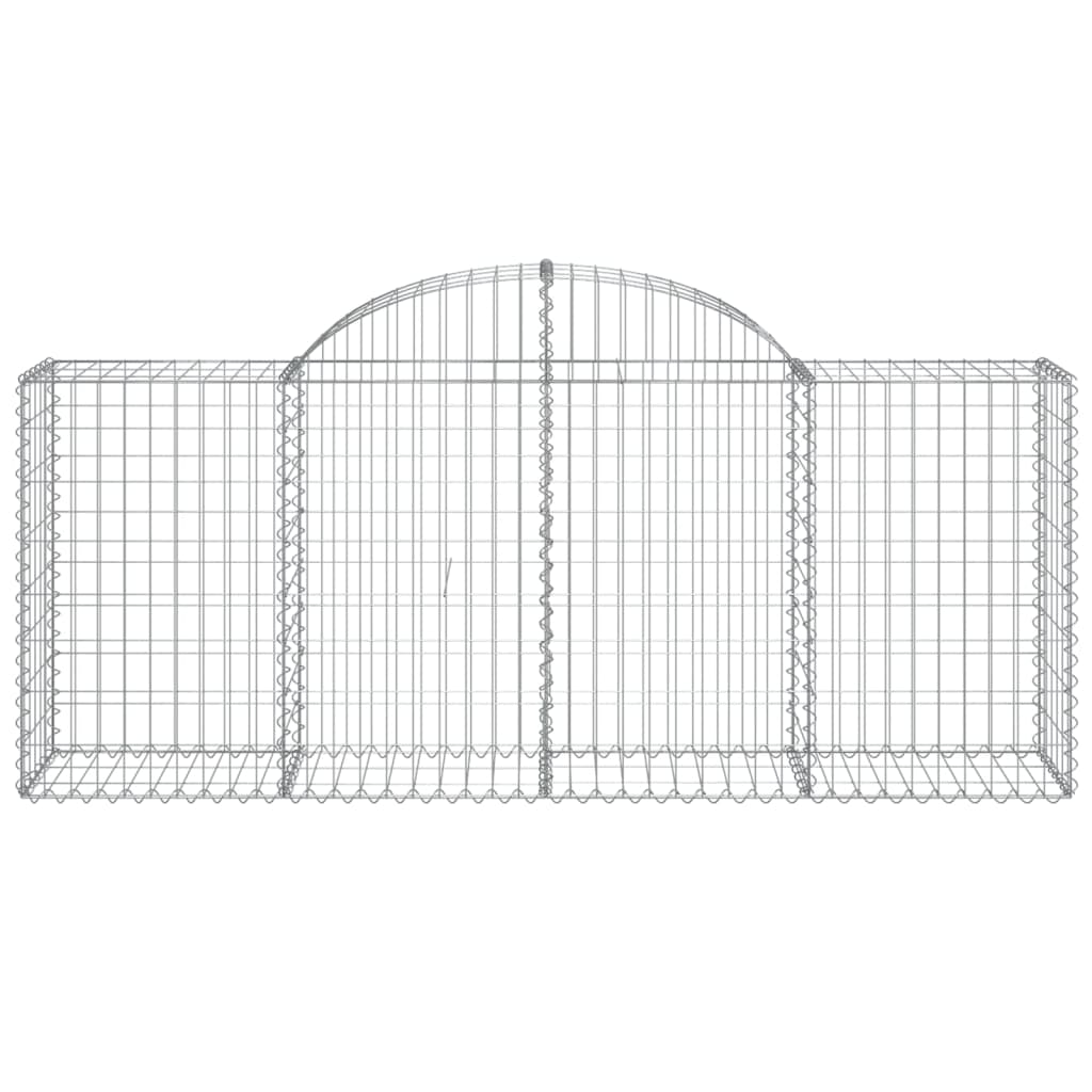 vidaXL Paniers à gabions arqués 13 pcs 200x50x80/100 cm Fer galvanisé