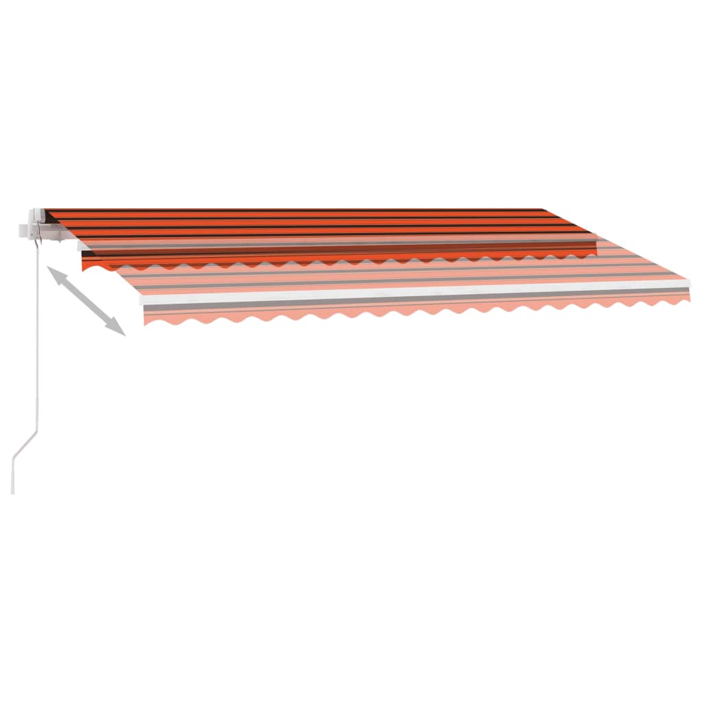 vidaXL Auvent manuel rétractable sur pied 450x300 cm Orange et marron