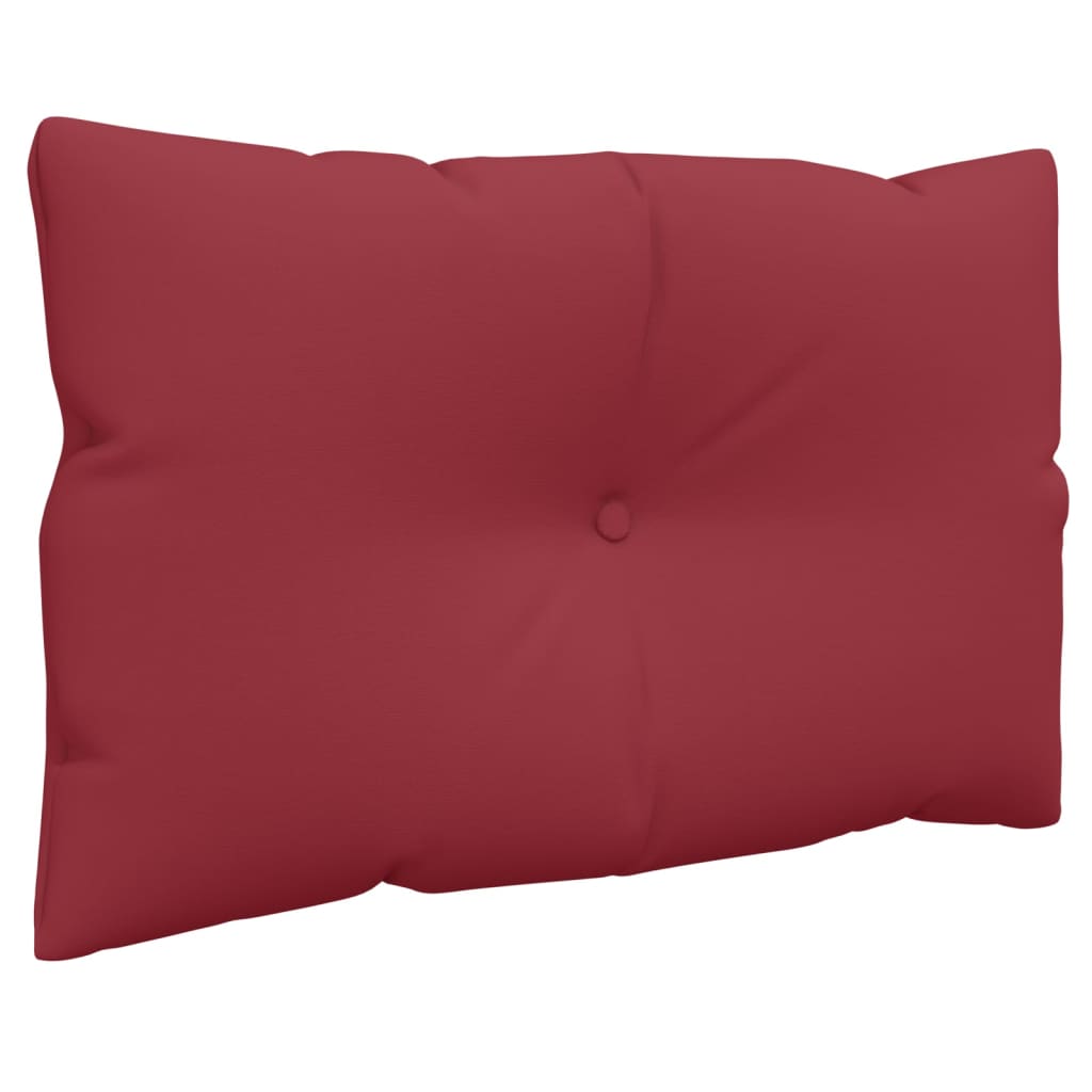 vidaXL Coussins de palette lot de 3 rouge bordeaux tissu