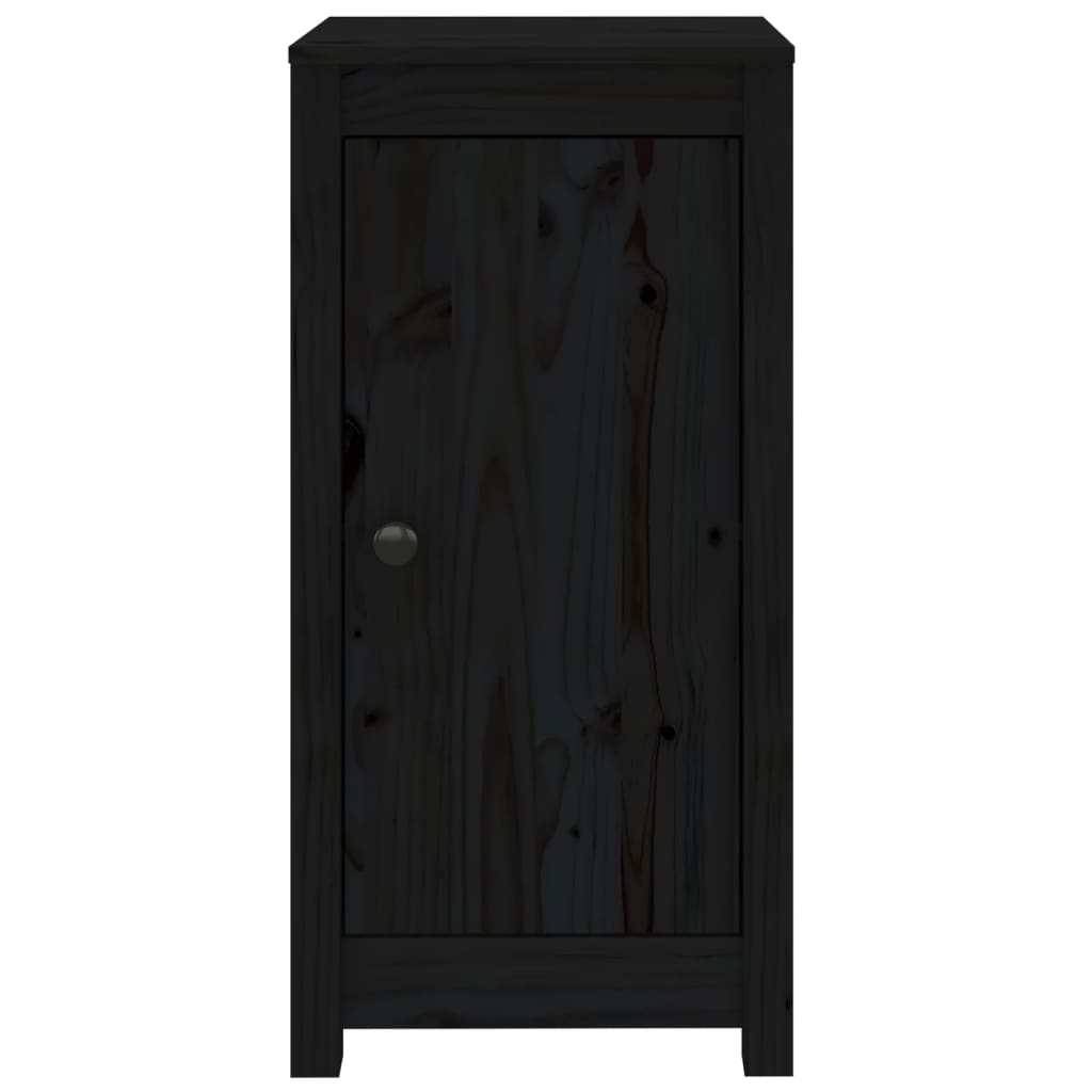 vidaXL Buffet noir 40x35x80 cm bois massif de pin