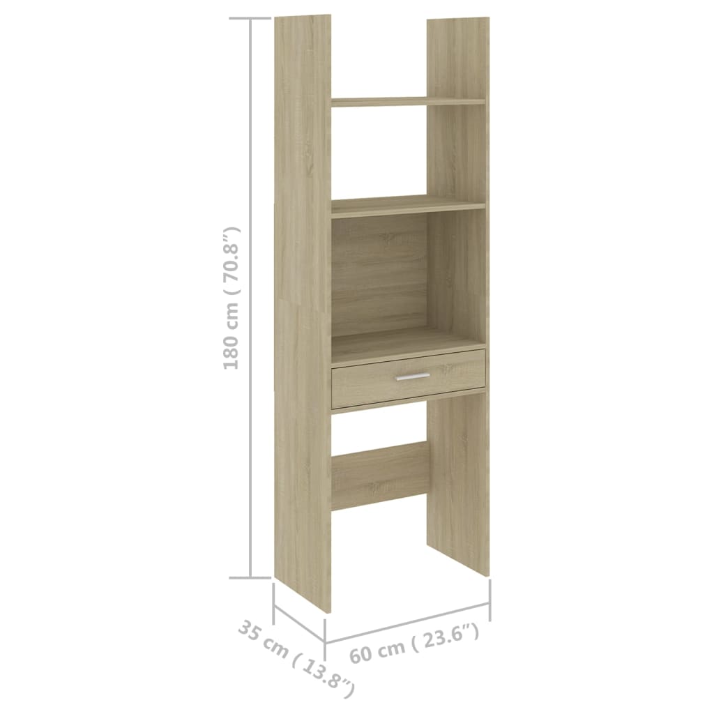 vidaXL Ensemble de bibliothèque 4 pcs Chêne sonoma Bois d'ingénierie