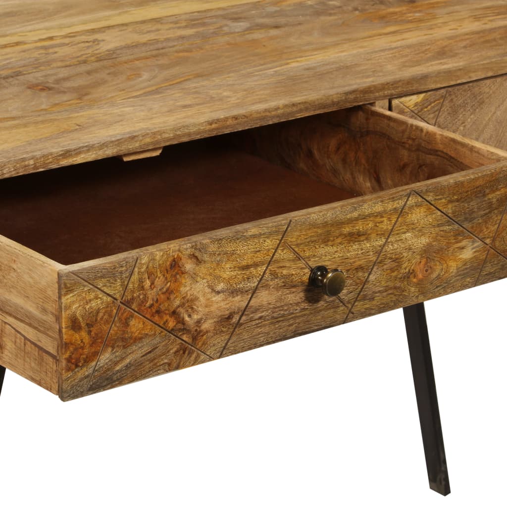 vidaXL Bureau avec tiroirs Bois solide de manguier 110x50x76 cm